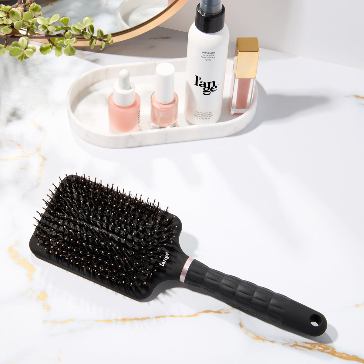 Detangling Paddle Brush - Nylon Bristles with Boar